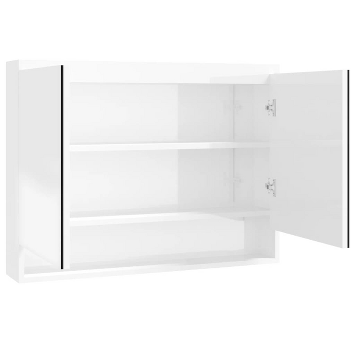 Shining White Bathroom Mirror Cabinet - 80 x 15 x 60 cm | Elegant & Functional Storage Solution - Premium  from Home Treasures - Just £99.99! Shop now at Home Treasures