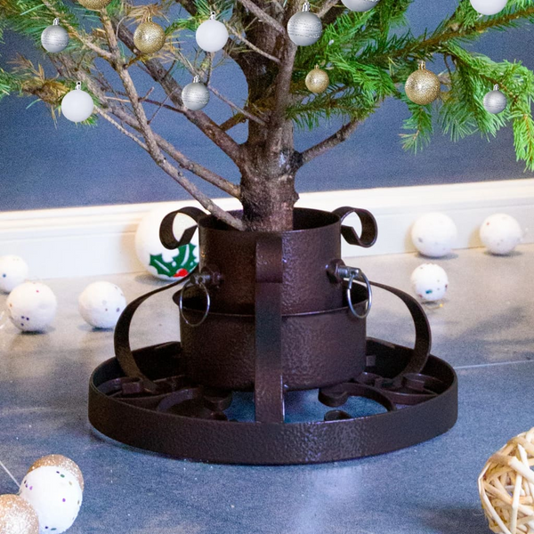 Antique Copper Christmas Tree Stand 29x29x15.5 cm - Durable Metal Frame, Water Container - Premium  from Home Treasures - Just £28.99! Shop now at Home Treasures