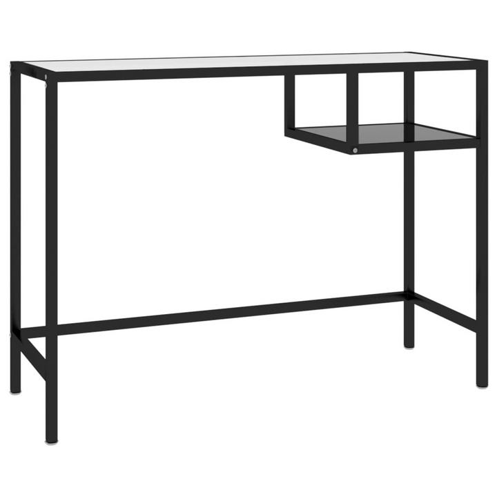 Modern Black Work Desk - 100 x 36 x 74 cm | Sleek Glass & Steel Office Desk - Premium  from Home Treasures - Just £84.99! Shop now at Home Treasures