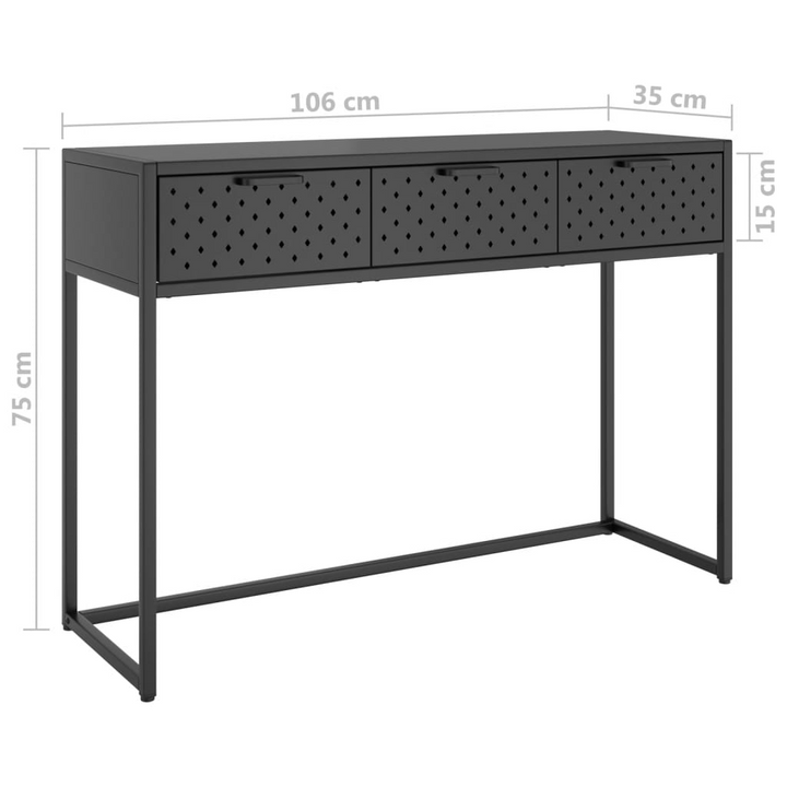 Modern Anthracite Steel Console Table - 106x35x75cm - Sturdy & Stylish Home Decor - Premium  from Home Treasures - Just £151.99! Shop now at Home Treasures