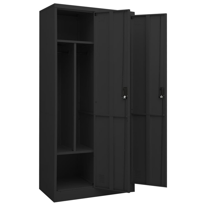 Durable Steel Wardrobe (Anthracite) - 80 x 50 x 180 cm | Modern Storage Solution with Shelves & Locks - Premium  from Home Treasures - Just £273.99! Shop now at Home Treasures