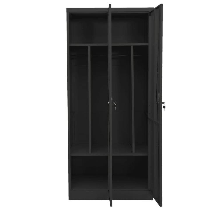 Durable Steel Wardrobe (Anthracite) - 80 x 50 x 180 cm | Modern Storage Solution with Shelves & Locks - Premium  from Home Treasures - Just £273.99! Shop now at Home Treasures