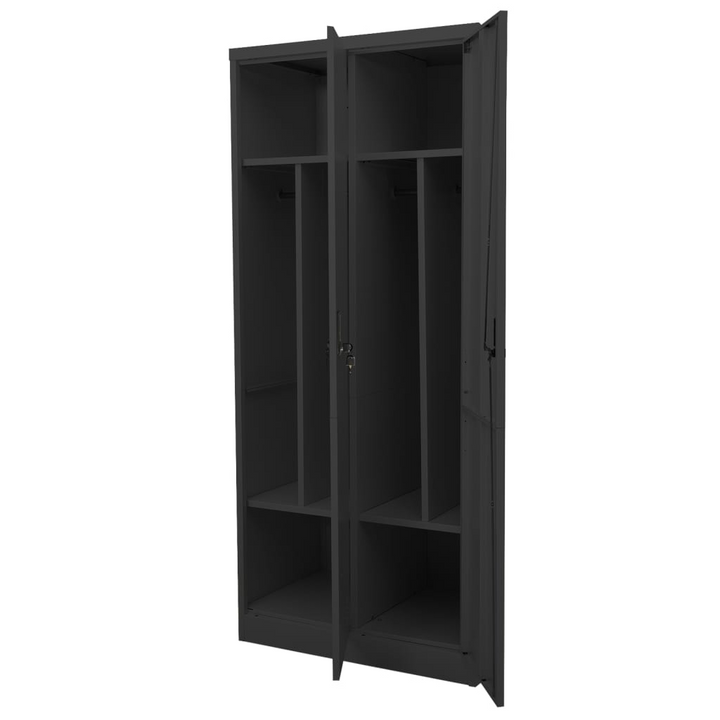 Durable Steel Wardrobe (Anthracite) - 80 x 50 x 180 cm | Modern Storage Solution with Shelves & Locks - Premium  from Home Treasures - Just £273.99! Shop now at Home Treasures