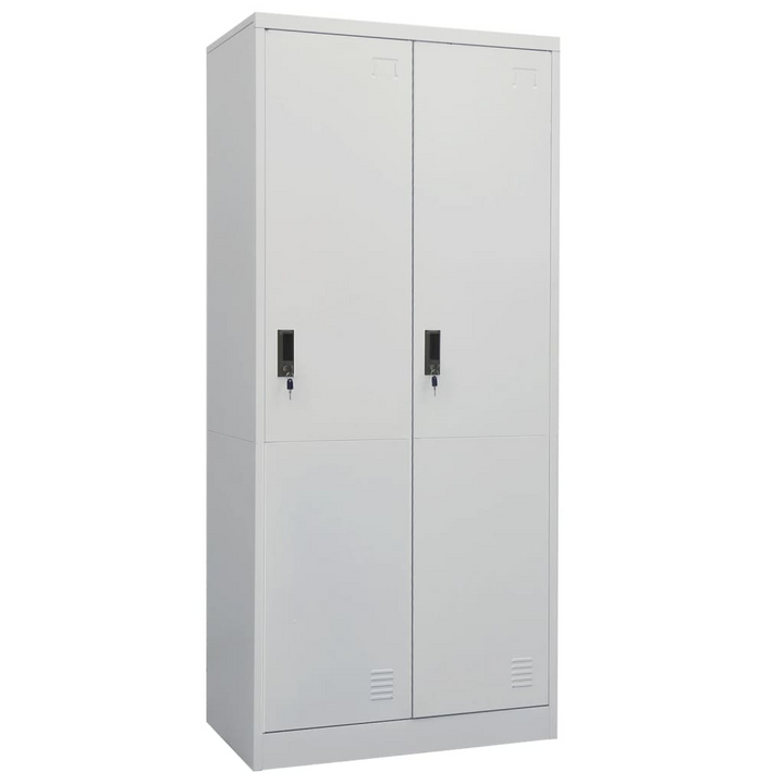 Durable Steel Wardrobe in Light Grey | Spacious Storage Solution 80 x 50 x 180cm - Premium  from Home Treasures - Just £349.99! Shop now at Home Treasures