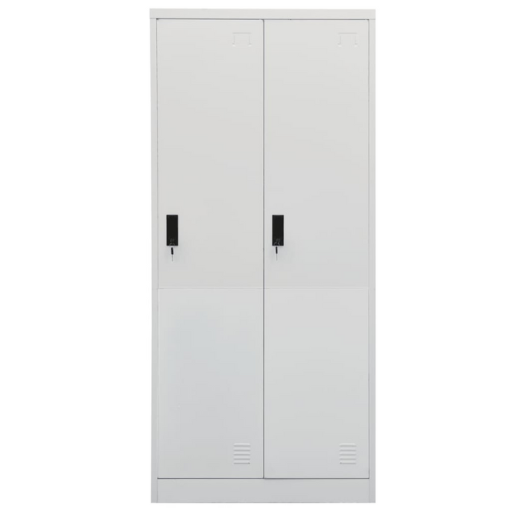 Durable Steel Wardrobe in Light Grey | Spacious Storage Solution 80 x 50 x 180cm - Premium  from Home Treasures - Just £349.99! Shop now at Home Treasures