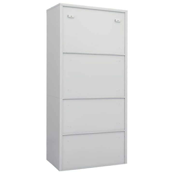 Durable Steel Wardrobe in Light Grey | Spacious Storage Solution 80 x 50 x 180cm - Premium  from Home Treasures - Just £349.99! Shop now at Home Treasures