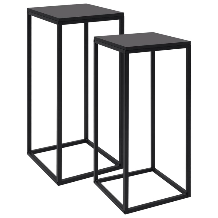 Modern Black Steel Side Tables, Set of 2 - Durable, Stylish, and Multi-functional - Premium  from Home Treasures - Just £60.99! Shop now at Home Treasures