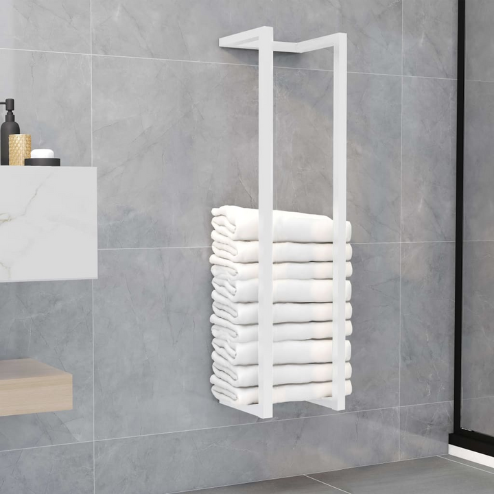 Elegant and Durable Steel Towel Rack (White) - Space-Saving Design, 25 x 20 x 95cm - Ideal for Modern Bathrooms - Premium  from Home Treasures - Just £31.99! Shop now at Home Treasures