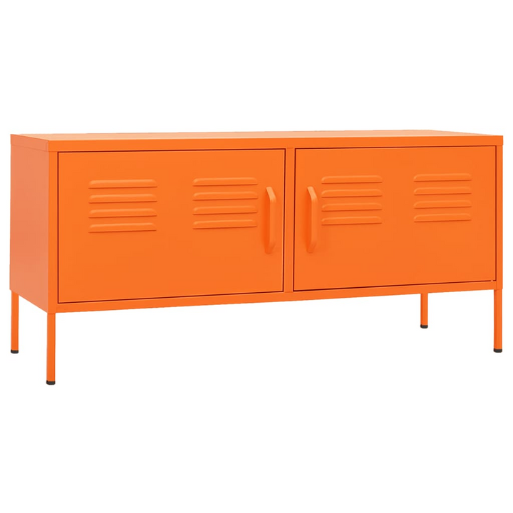 Modern Durable Steel TV Cabinet in Vibrant Orange | Stylish Media Console with Ample Storage - Premium  from Home Treasures - Just £180.99! Shop now at Home Treasures