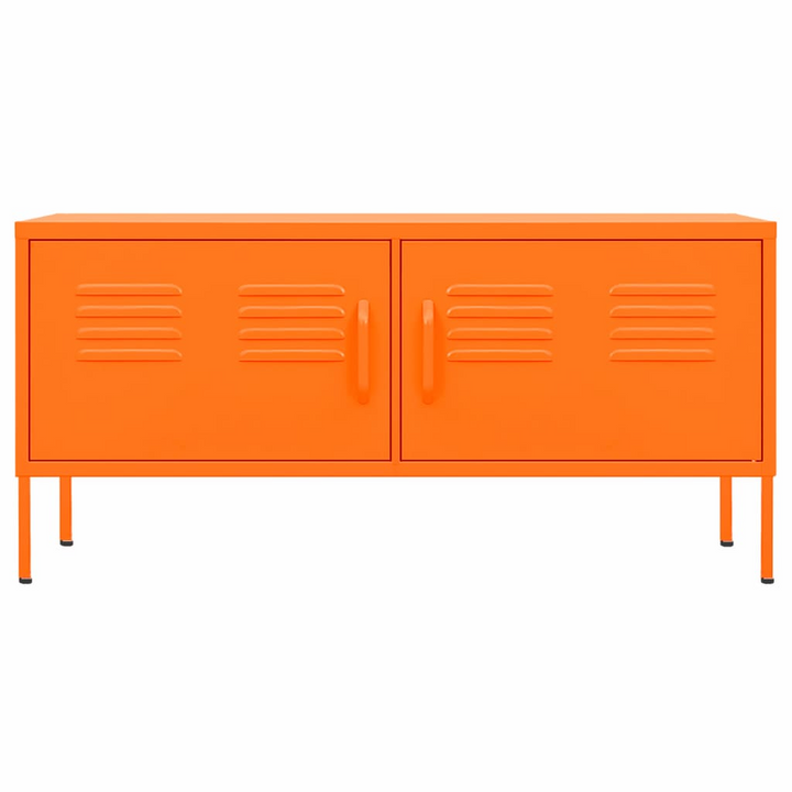 Modern Durable Steel TV Cabinet in Vibrant Orange | Stylish Media Console with Ample Storage - Premium  from Home Treasures - Just £180.99! Shop now at Home Treasures