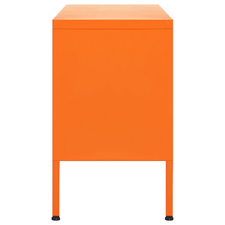 Modern Durable Steel TV Cabinet in Vibrant Orange | Stylish Media Console with Ample Storage - Premium  from Home Treasures - Just £180.99! Shop now at Home Treasures