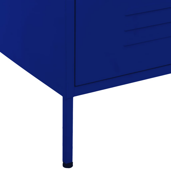 Modern Navy Blue Steel Chest of Drawers - Sturdy Storage Solution for Home, 80 x 35 x 101.5cm - Premium  from Home Treasures - Just £226.99! Shop now at Home Treasures