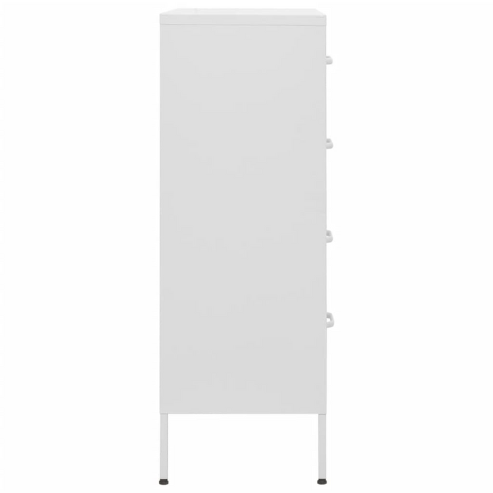 Modern Steel Chest of Drawers in White - 3 Drawer, 80x35x101.5cm | Durable & Stylish Storage Solution - Premium  from Home Treasures - Just £254.99! Shop now at Home Treasures