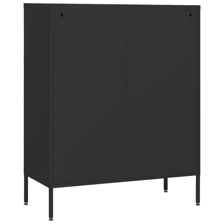 Sleek Black Steel Chest of Drawers - Durable and Modern Storage Solution (80 x 35 x 101.5 cm) - Premium  from Home Treasures - Just £220.99! Shop now at Home Treasures