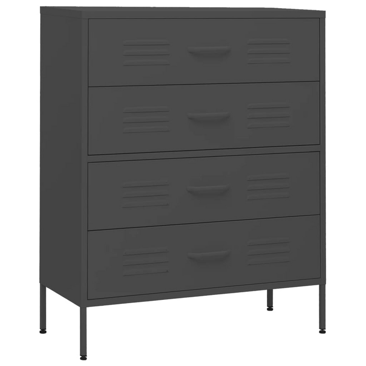 Durable Steel Chest of Drawers in Anthracite - 80 x 35 x 101.5 cm | Modern Storage Solution - Premium  from Home Treasures - Just £221.99! Shop now at Home Treasures