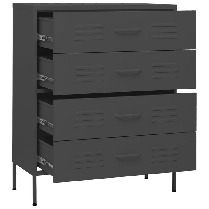 Durable Steel Chest of Drawers in Anthracite - 80 x 35 x 101.5 cm | Modern Storage Solution - Premium  from Home Treasures - Just £221.99! Shop now at Home Treasures