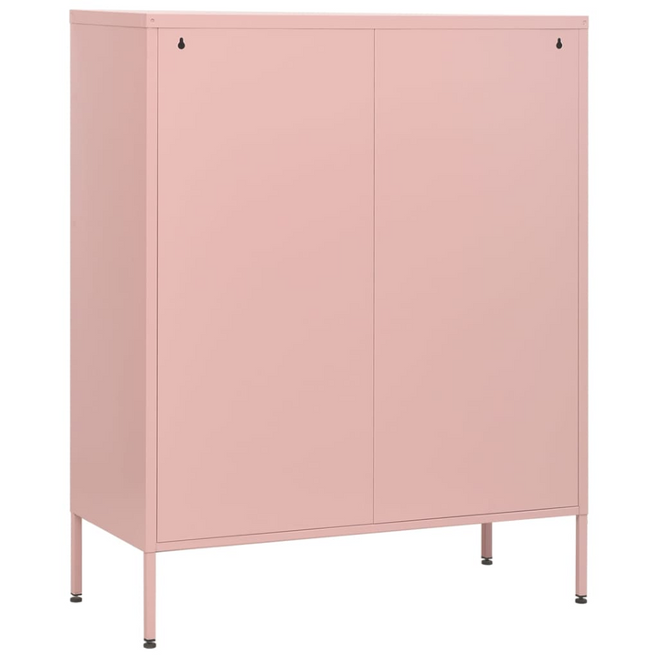 Elegant Steel Chest of Drawers in Pink - Durable, Stylish Storage Solution - 80 x 35 x 101.5 cm - Premium  from Home Treasures - Just £225.99! Shop now at Home Treasures