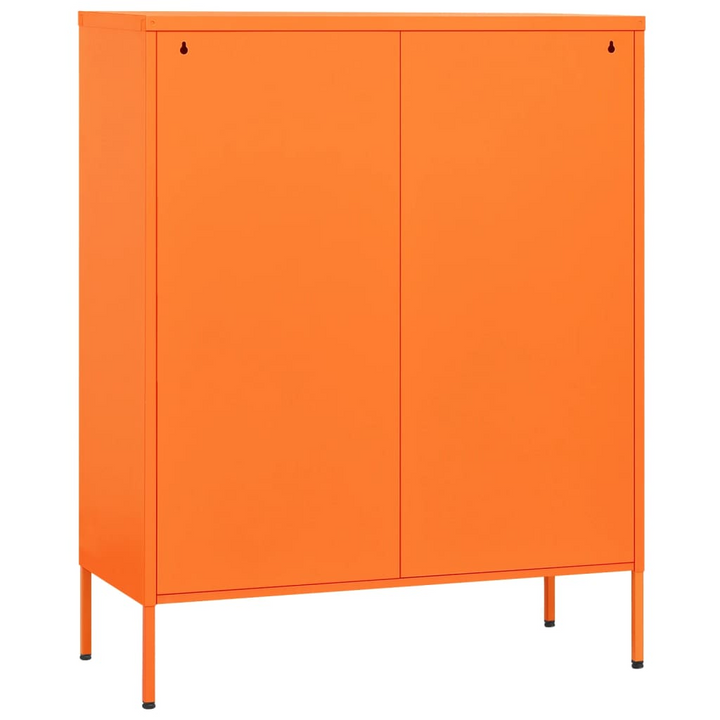 Vibrant Orange Steel Chest of Drawers - Sturdy Storage Solution, 80x35x101.5cm, with Adjustable Leg Height and Smooth Ballbearing Runners - Premium  from Home Treasures - Just £213.99! Shop now at Home Treasures