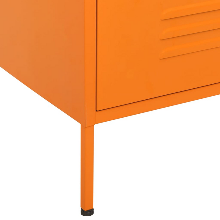 Vibrant Orange Steel Chest of Drawers - Sturdy Storage Solution, 80x35x101.5cm, with Adjustable Leg Height and Smooth Ballbearing Runners - Premium  from Home Treasures - Just £213.99! Shop now at Home Treasures