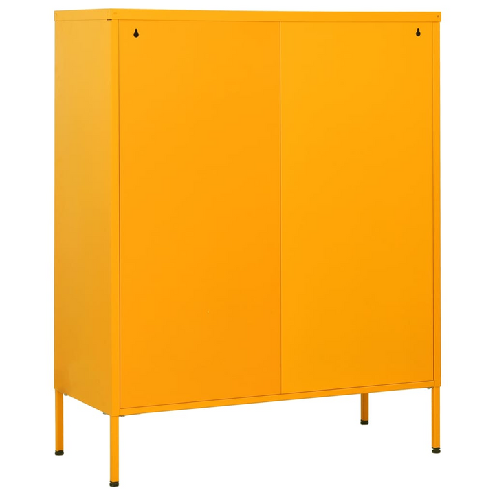 Stylish Mustard Yellow Steel Chest of Drawers - Durable & Spacious Storage Solution, 80 x 35 x 101.5 cm - Premium  from Home Treasures - Just £245.99! Shop now at Home Treasures