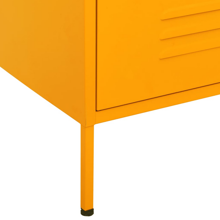 Stylish Mustard Yellow Steel Chest of Drawers - Durable & Spacious Storage Solution, 80 x 35 x 101.5 cm - Premium  from Home Treasures - Just £245.99! Shop now at Home Treasures