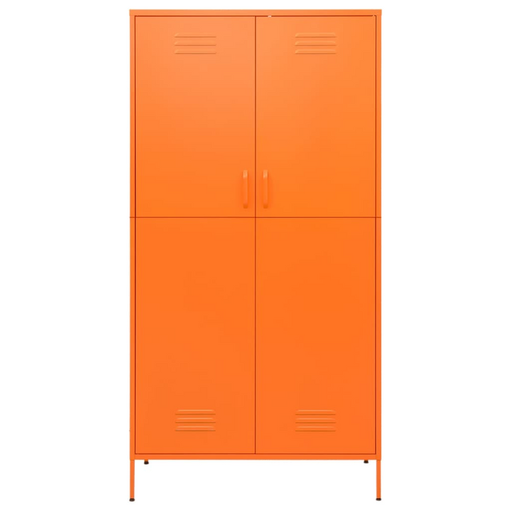 Stylish Orange Steel Wardrobe - 90 x 50 x 180 cm - Adjustable Shelves and Hanging Rod - Premium  from Home Treasures - Just £396.99! Shop now at Home Treasures