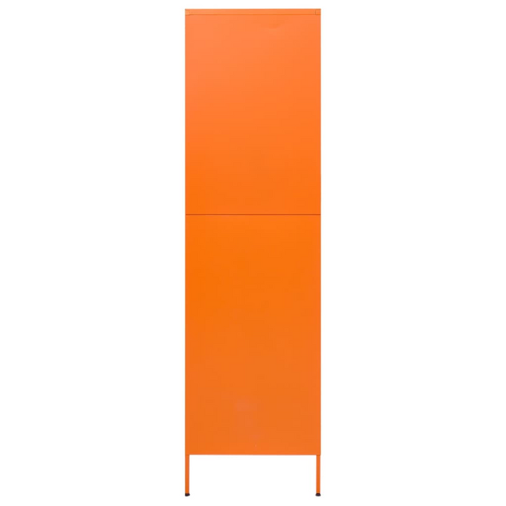 Stylish Orange Steel Wardrobe - 90 x 50 x 180 cm - Adjustable Shelves and Hanging Rod - Premium  from Home Treasures - Just £396.99! Shop now at Home Treasures