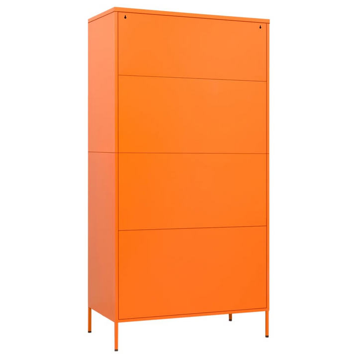 Stylish Orange Steel Wardrobe - 90 x 50 x 180 cm - Adjustable Shelves and Hanging Rod - Premium  from Home Treasures - Just £396.99! Shop now at Home Treasures