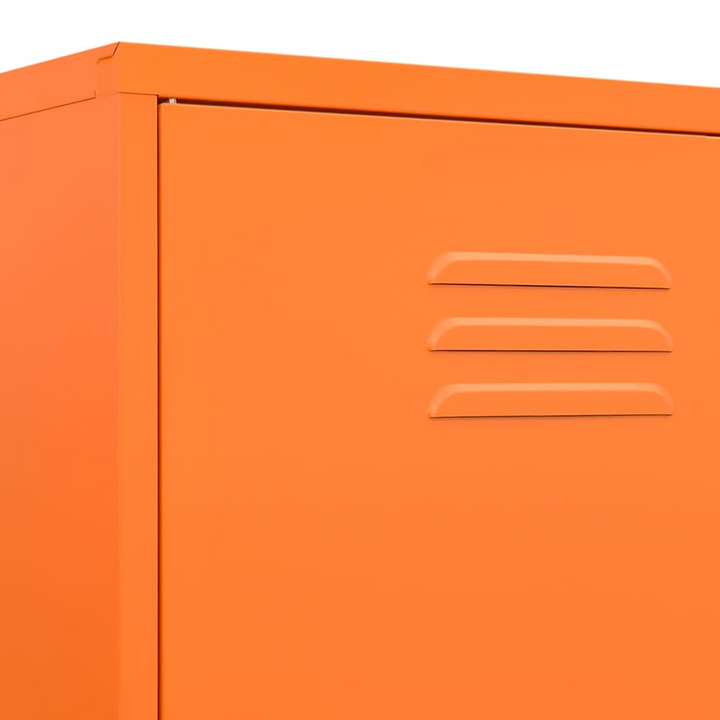 Stylish Orange Steel Wardrobe - 90 x 50 x 180 cm - Adjustable Shelves and Hanging Rod - Premium  from Home Treasures - Just £396.99! Shop now at Home Treasures