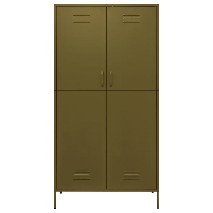 Stylish & Durable Steel Wardrobe - Olive Green - 90x50x180cm - Adjustable Shelves & Hanging Rod - Ideal for Organized Storage - Premium  from Home Treasures - Just £380.99! Shop now at Home Treasures