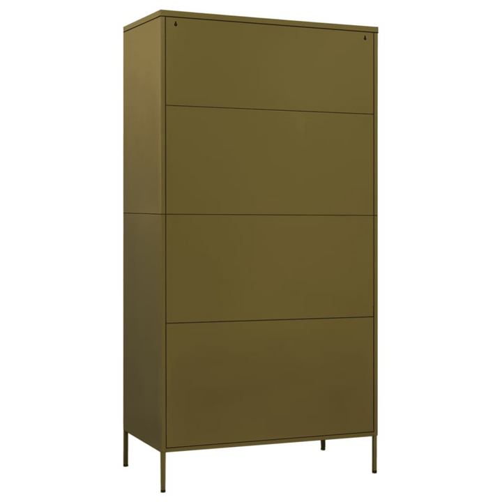 Stylish & Durable Steel Wardrobe - Olive Green - 90x50x180cm - Adjustable Shelves & Hanging Rod - Ideal for Organized Storage - Premium  from Home Treasures - Just £380.99! Shop now at Home Treasures