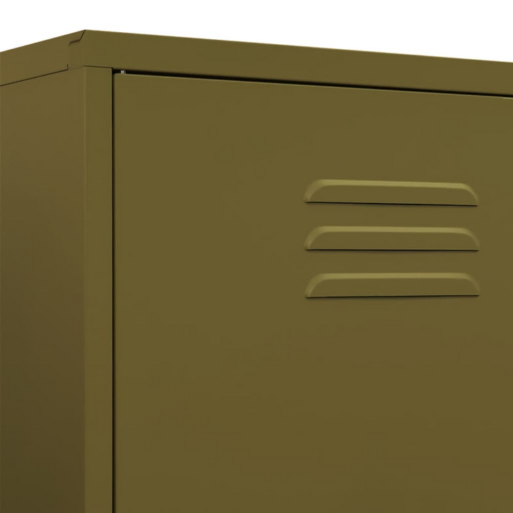 Stylish & Durable Steel Wardrobe - Olive Green - 90x50x180cm - Adjustable Shelves & Hanging Rod - Ideal for Organized Storage - Premium  from Home Treasures - Just £380.99! Shop now at Home Treasures