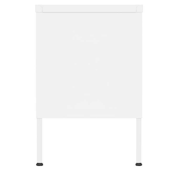 Steel TV Cabinet (White) – Sturdy and Stylish Storage Solution for Your Living Space - Premium  from Home Treasures - Just £121.99! Shop now at Home Treasures