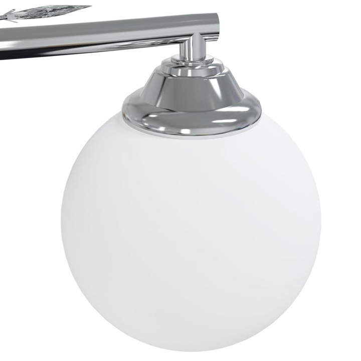 Elegant Ceiling Light with Round Glass Shades - White | Modern LED Chandelier for Living Room & Bedroom - Premium  from Home Treasures - Just £64.99! Shop now at Home Treasures