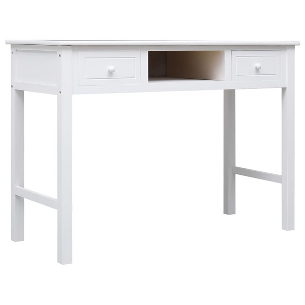 Stylish & Practical Paulownia Wood Work Desk in White - 108 x 45 x 76 cm, Elegant Design with Ample Storage Space - Premium  from Home Treasures - Just £110.99! Shop now at Home Treasures