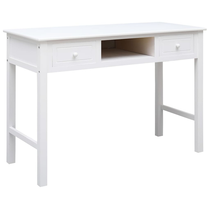 Stylish & Practical Paulownia Wood Work Desk in White - 108 x 45 x 76 cm, Elegant Design with Ample Storage Space - Premium  from Home Treasures - Just £110.99! Shop now at Home Treasures