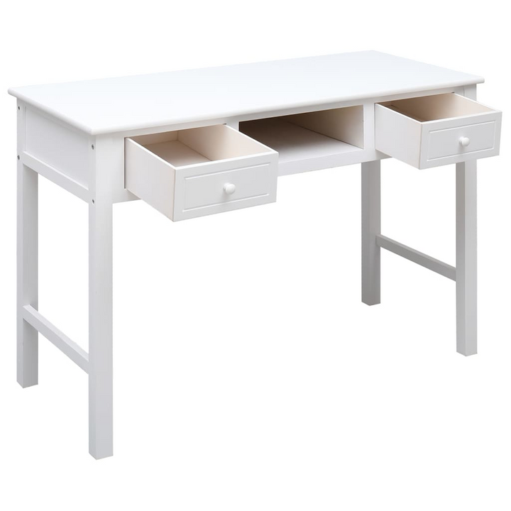 Stylish & Practical Paulownia Wood Work Desk in White - 108 x 45 x 76 cm, Elegant Design with Ample Storage Space - Premium  from Home Treasures - Just £110.99! Shop now at Home Treasures