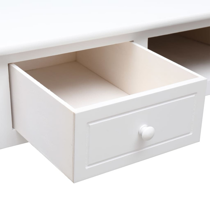 Stylish & Practical Paulownia Wood Work Desk in White - 108 x 45 x 76 cm, Elegant Design with Ample Storage Space - Premium  from Home Treasures - Just £110.99! Shop now at Home Treasures