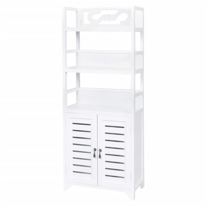 Elegant Paulownia Wood Display Cabinet in White - 46 x 24 x 140cm - Ample Storage and Stylish Design - Premium  from Home Treasures - Just £103.99! Shop now at Home Treasures