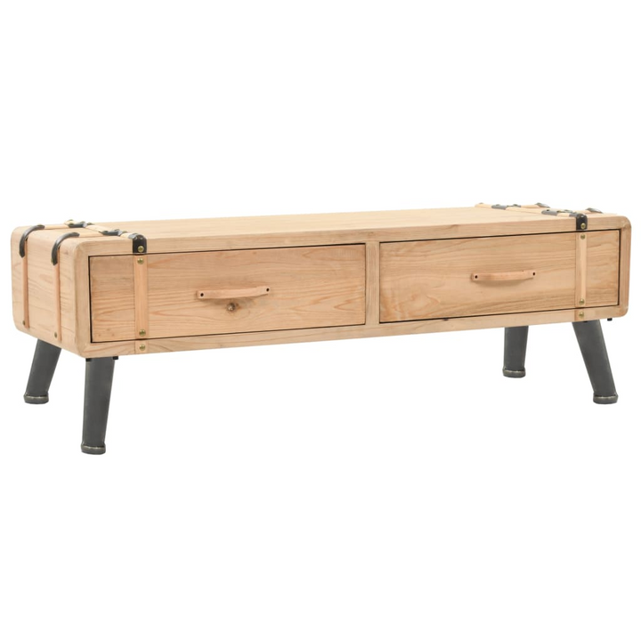 Rustic Firwood TV Cabinet - 110 x 33 x 35 cm | Vintage Style Wooden Media Console with Drawers - Premium  from Home Treasures - Just £103.99! Shop now at Home Treasures