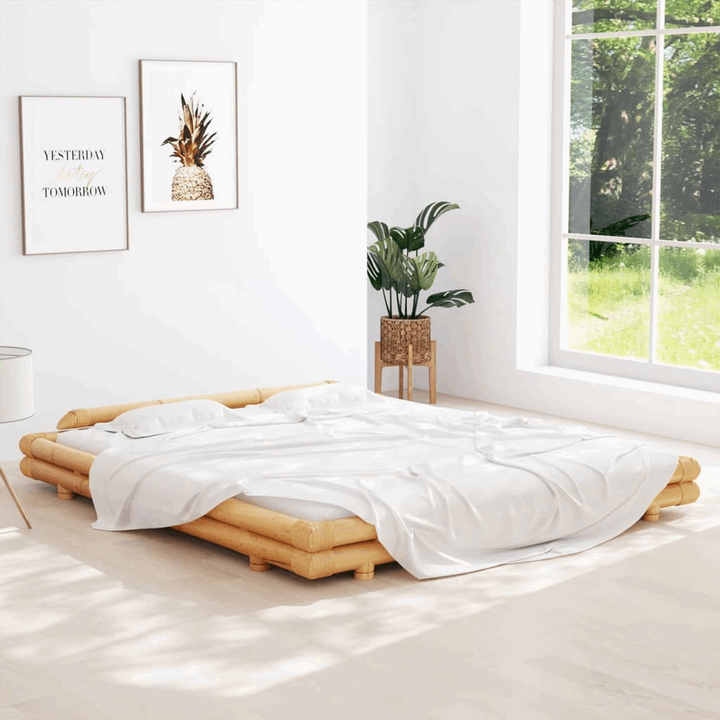 Eco-Friendly Bamboo Bed Frame 180 x 200cm - Rustic Vintage Style with Durable, Sustainable Material - Premium  from Home Treasures - Just £962.99! Shop now at Home Treasures