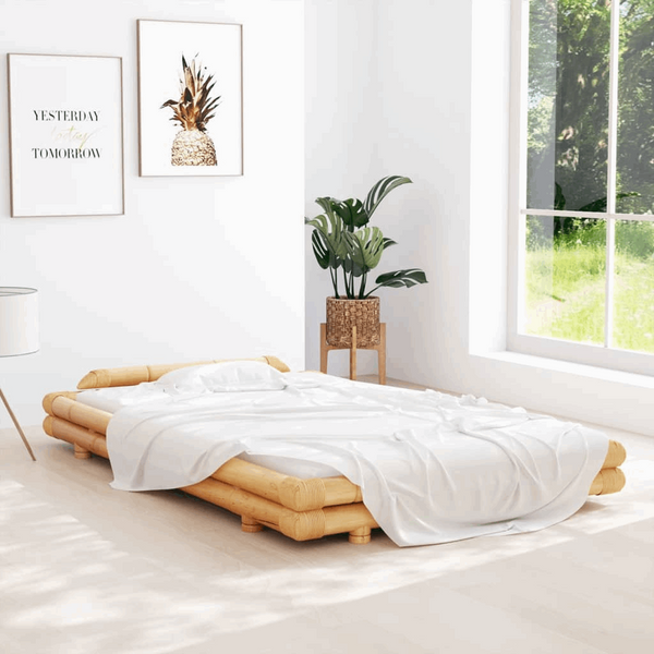 Eco-Friendly Bamboo Bed Frame 120 x 200cm - Vintage Style, Durable & Comfortable - Premium Beds, Frames &amp; Bases from Home Treasures - Just £1037.99! Shop now at Home Treasures