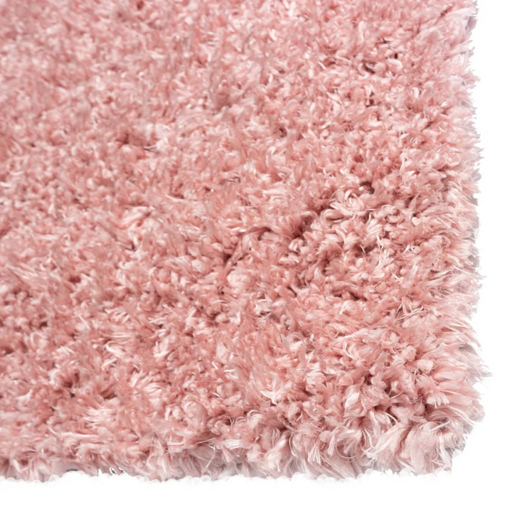 Luxurious High Pile Shaggy Rug in Soft Pink - 160x230 cm, 50 mm Pile Height, Cozy Polyester Mat for Living Rooms & Bedrooms - Premium  from Home Treasures - Just £131.99! Shop now at Home Treasures