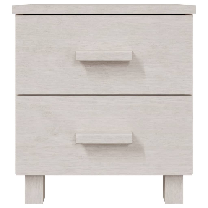 HAMAR Bedside Cabinet in White - Solid Pinewood, Two Drawers, 40x35x44.5 cm | Elegant Bedroom Nightstand - Premium  from Home Treasures - Just £46.99! Shop now at Home Treasures