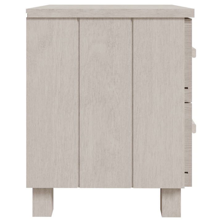 HAMAR Bedside Cabinet in White - Solid Pinewood, Two Drawers, 40x35x44.5 cm | Elegant Bedroom Nightstand - Premium  from Home Treasures - Just £46.99! Shop now at Home Treasures