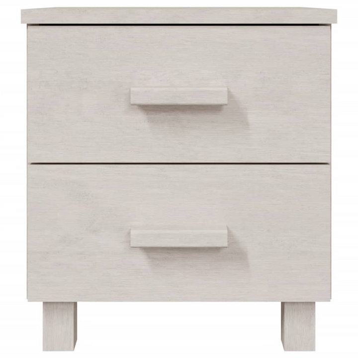 HAMAR 2-Piece Bedside Cabinets - White Solid Pine Wood Nightstands with Storage Drawers - Premium  from Home Treasures - Just £64.99! Shop now at Home Treasures