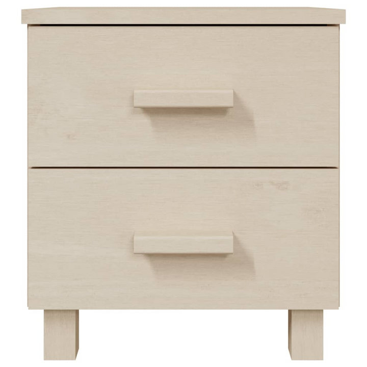 HAMAR Bedside Cabinets 2 pcs in Honey Brown - Solid Pinewood with 2 Drawers - 40x35x44.5 cm - Premium  from Home Treasures - Just £77.99! Shop now at Home Treasures