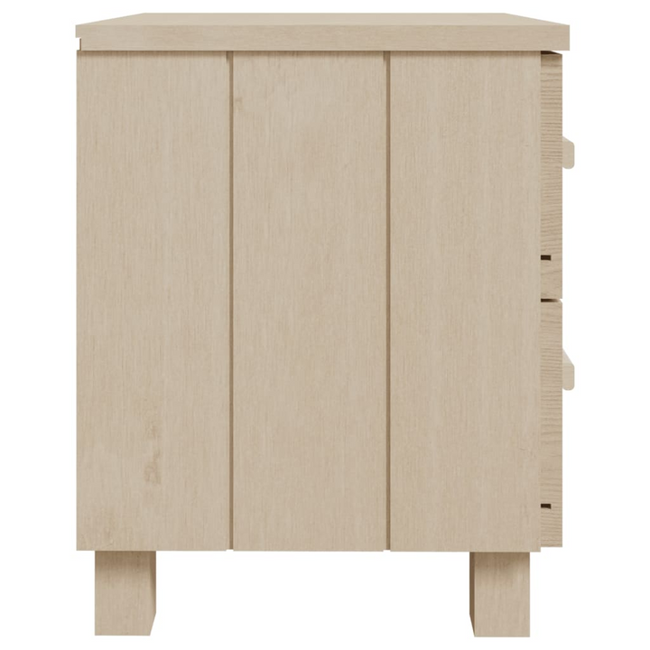 HAMAR Bedside Cabinets 2 pcs in Honey Brown - Solid Pinewood with 2 Drawers - 40x35x44.5 cm - Premium  from Home Treasures - Just £77.99! Shop now at Home Treasures