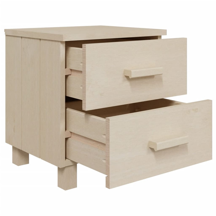 HAMAR Bedside Cabinets 2 pcs in Honey Brown - Solid Pinewood with 2 Drawers - 40x35x44.5 cm - Premium  from Home Treasures - Just £77.99! Shop now at Home Treasures