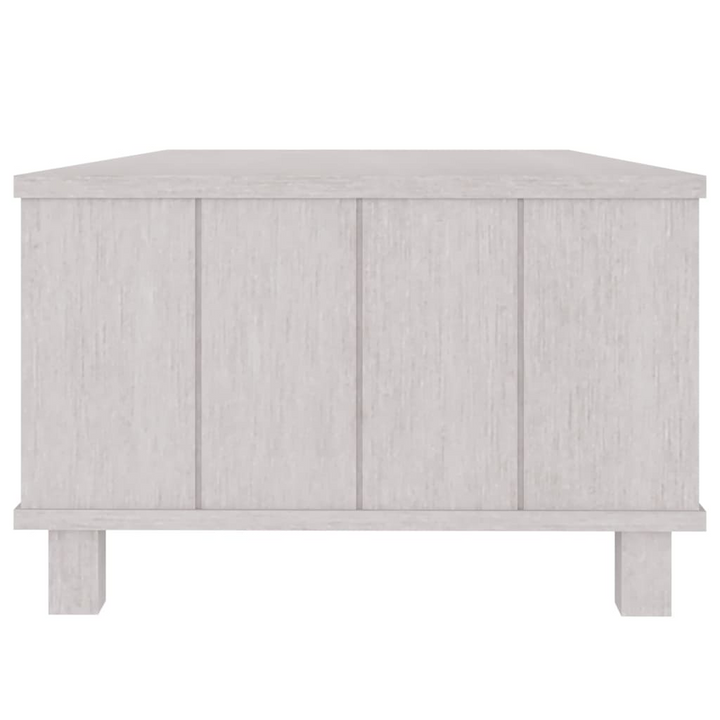 HAMAR Solid Pinewood Coffee Table in White - Elegant & Functional with Storage Drawer & Compartment, 100x55x35 cm - Premium  from Home Treasures - Just £86.99! Shop now at Home Treasures